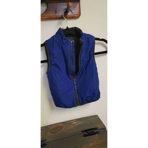 OshKosh B'gosh Women Blue Reversible Quilted Open Front Vest Size 2T